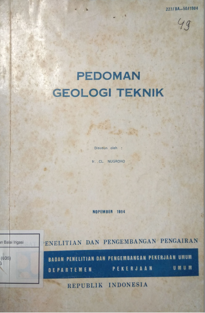 Pedoman Geologi Teknik