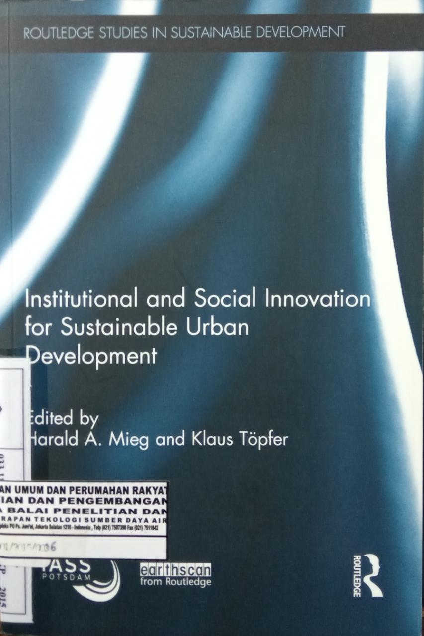 INSTITUTIONAL AND SOCIAL INNOVATION FOR SUSTAINABLE URBAN DEVELOPMENT