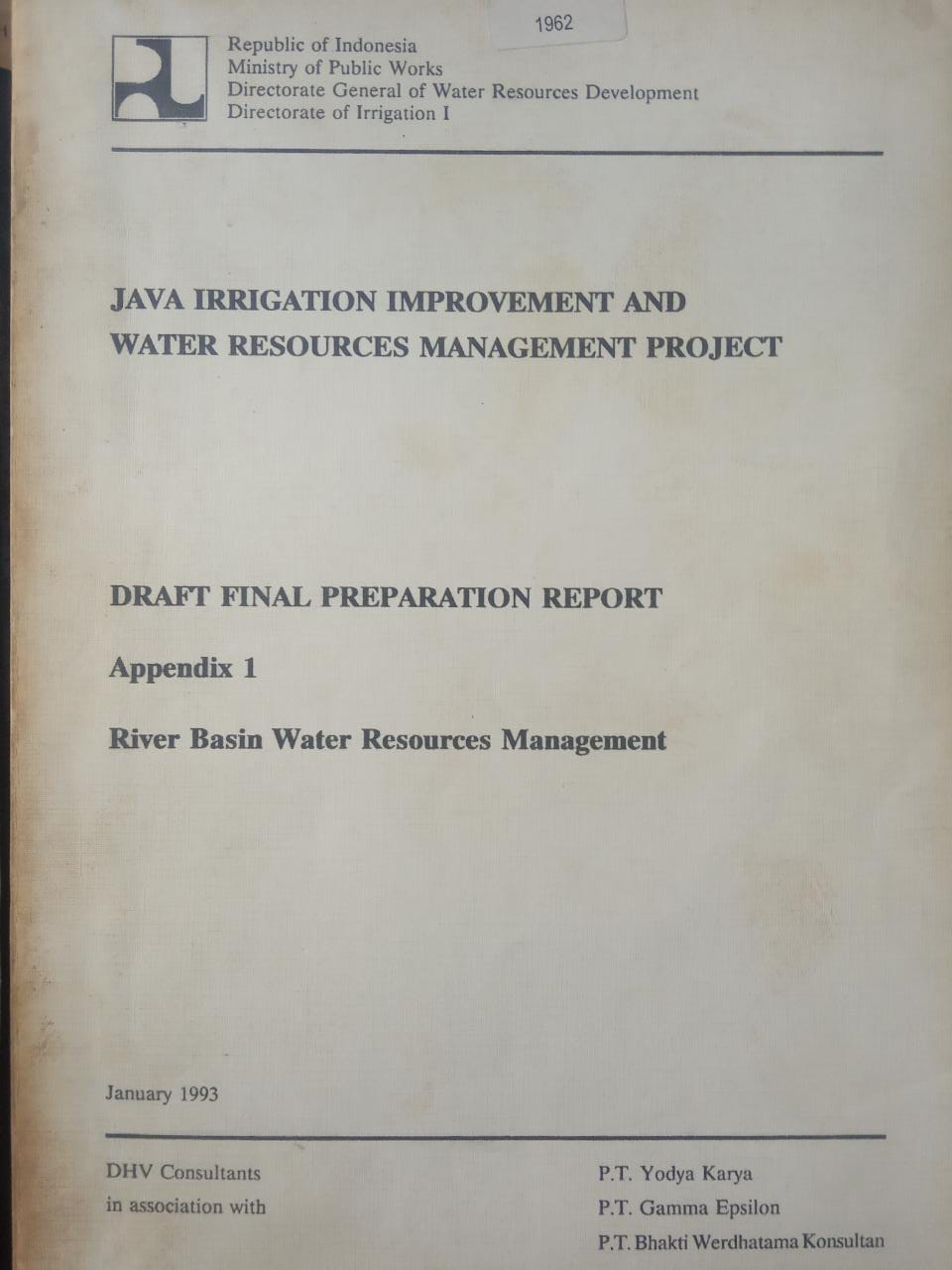 JAVA IRRIGATION IMPROVEMENT AND WATER RESOURCES MANAGEMENT PROJECT