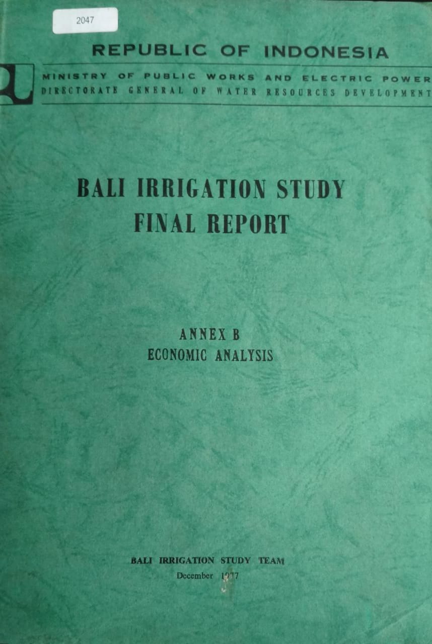 Bali Irrigation Study Final Report