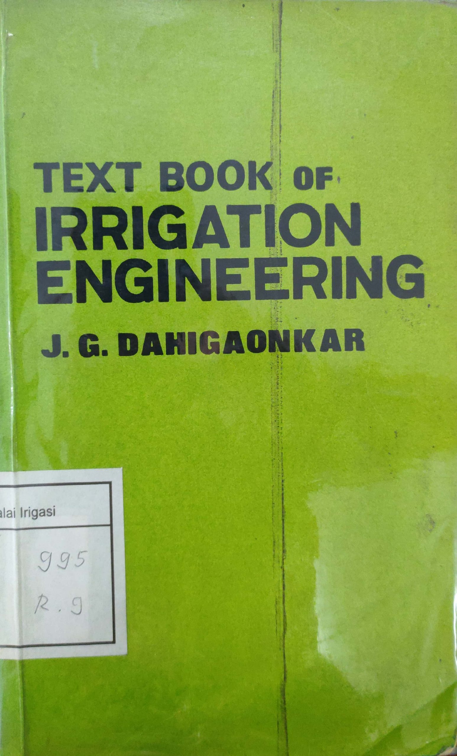 Text Book Of Irrigation Engineering