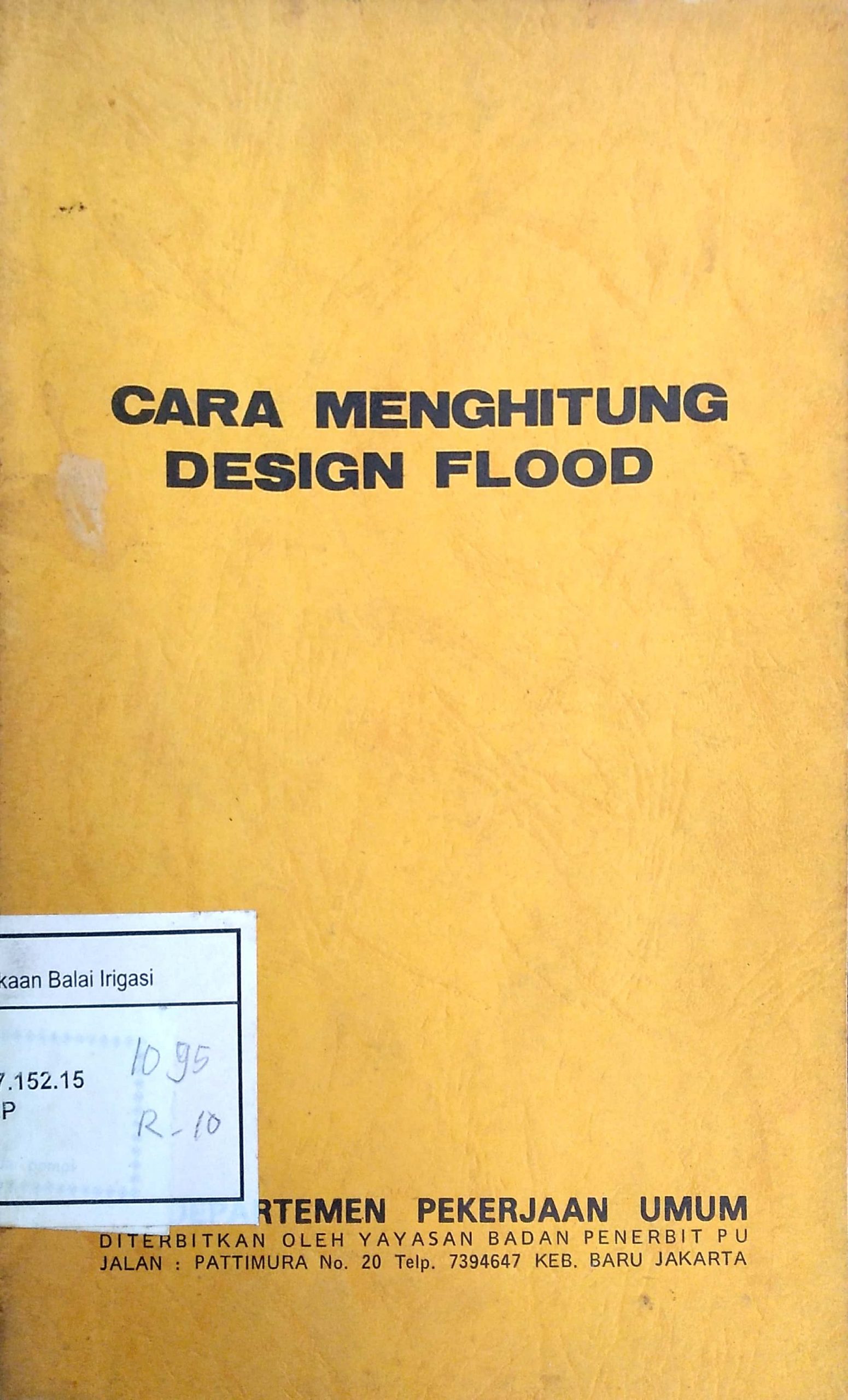 Cara Menghitung Design Flood