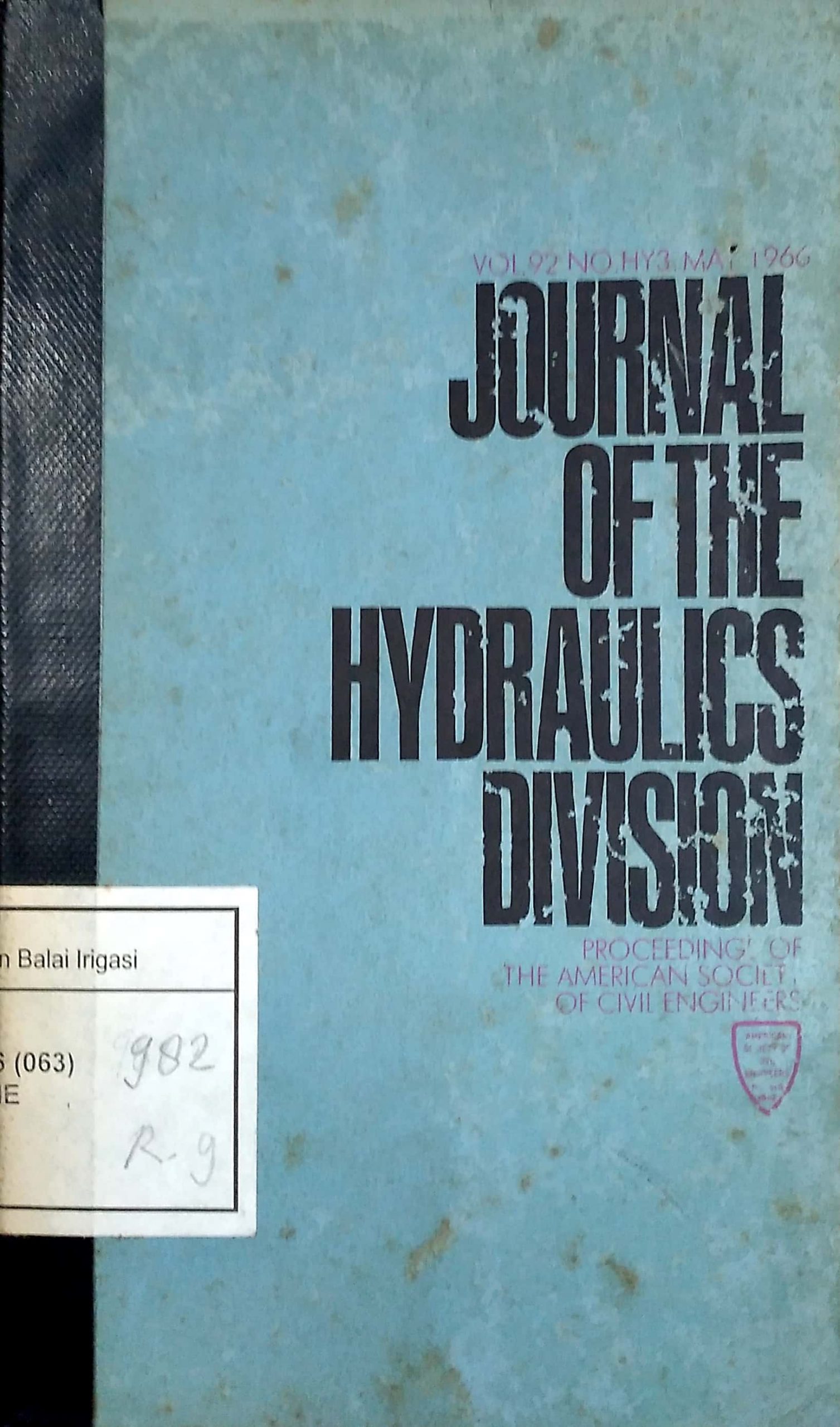 JOURNAL OF THE HYDRAULICS DIVISION