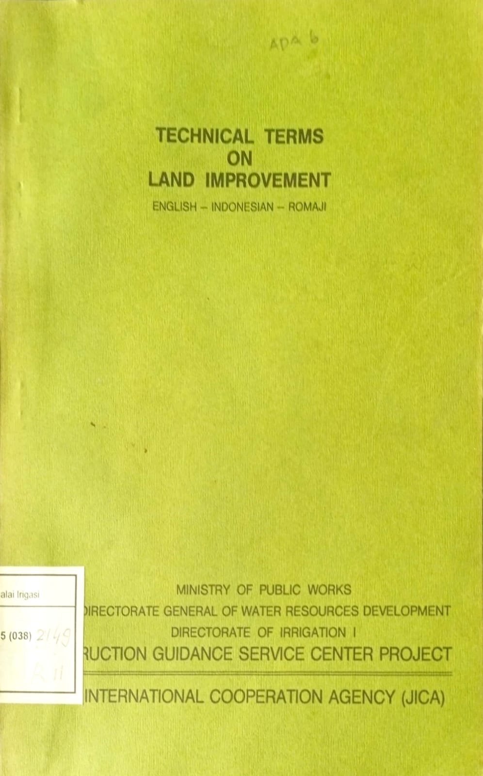 Technical Terms On Land Improvement